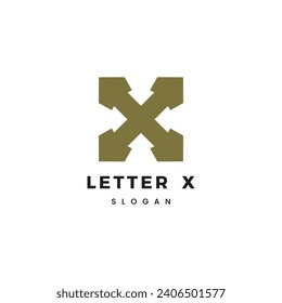 Elementos de la plantilla de diseño de iconos de logotipo de carta X