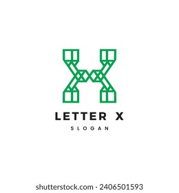 Letter X logo icon design template elements
