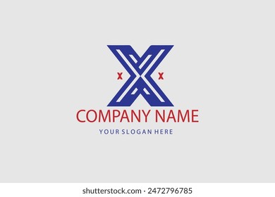 Elementos de Plantilla de diseño de logo de Letter X