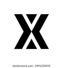 Logo de la letra X. Diseño de iconos. Elementos de Plantilla. Logos abstractos geométricos