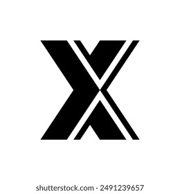 Logo de la letra X. Diseño de iconos. Elementos de Plantilla. Logos abstractos geométricos