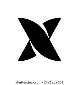 Letter X logo. Icon design. Template elements. Geometric abstract logos