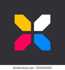 Letter X logo. Icon design. Template elements. Geometric abstract logos