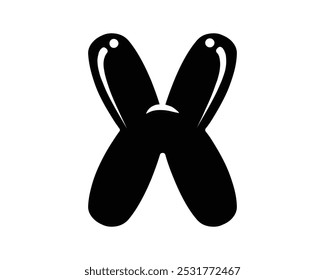 Letra X ícone de logotipo elementos de modelo de design