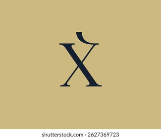Letter X logo icon design. Classic style luxury monogram.