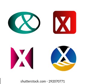 Letter x logo icon design template elements
