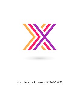 Letter X logo icon design template elements
