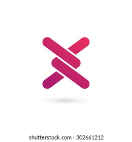 Letter X logo icon design template elements
