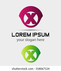 Letter x logo icon design template elements
