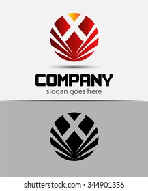 Letter X logo icon design template elements
