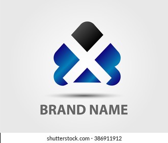 Letter x logo icon design template elements. Vector color sign
