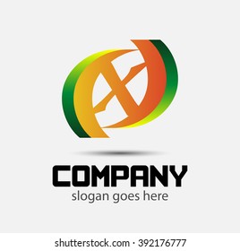 Letter x logo icon design template elements
