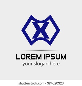 Letter x logo icon design template elements
