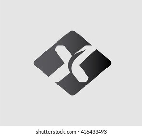 Letter x logo icon design template elements
