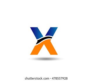 Letter x logo icon design template elements. Vector color sign
