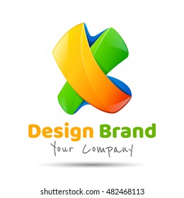 Letter X logo icon design template elements. Creative colorful abstract vector illustration for your business company.