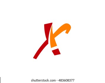 Letter x logo icon design template elements. Vector color sign
