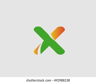 Letter X logo icon design template elements
