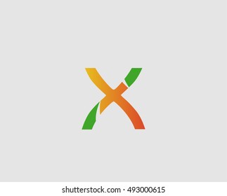 Letter x logo icon design template elements. Vector color sign
