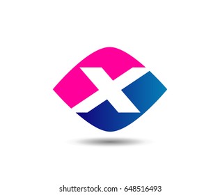 Letter x logo icon design template elements. Vector color sign
