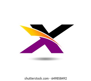 Letter x logo icon design template elements. Vector color sign
