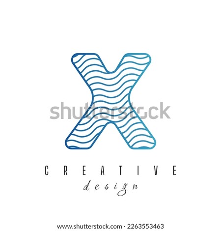 Letter X logo icon design template elements octagon