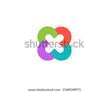 Letter X logo icon design template elements