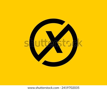 Letter X logo icon design template elements