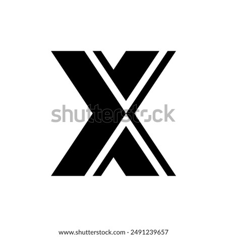 Letter X logo. Icon design. Template elements. Geometric abstract logos