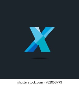 Letter X Logo Icon Polygon Pattern Stock Vector (royalty Free 