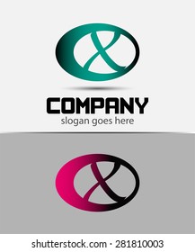 Letter X logo Icons element Set 