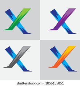 Letter x logo images  illustration design