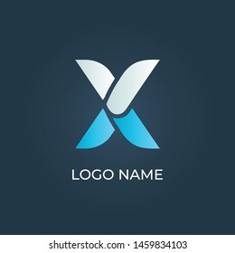 Letter X logo isolated. Alphabet vector image