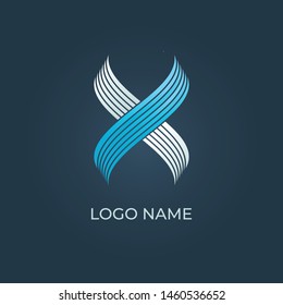 Letter X logo isolated. Alphabet vector image