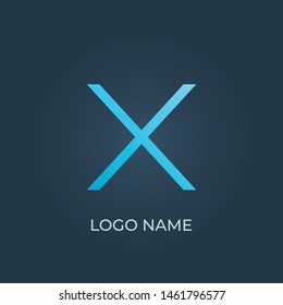 Letter X logo isolated. Alphabet vector image