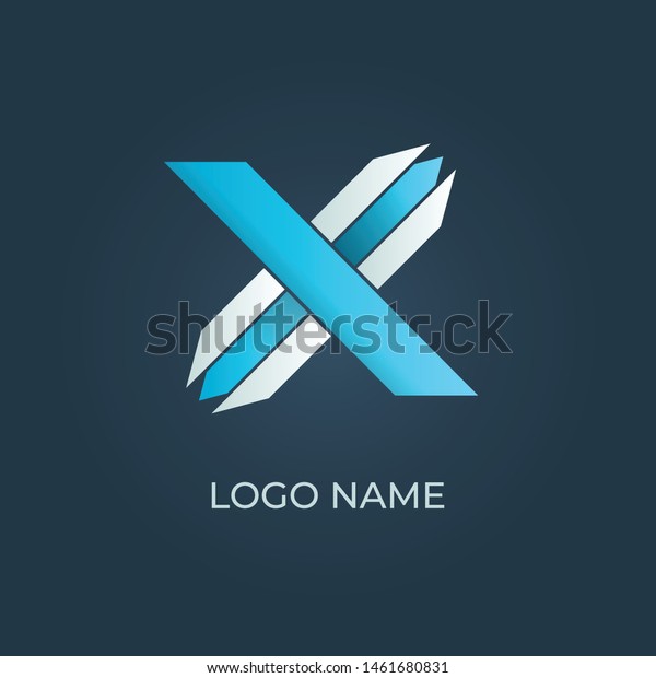 Letter X Logo Isolated Alphabet Vector Stock Vector (royalty Free 