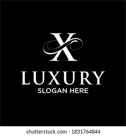 Letter X logo luxury design premium