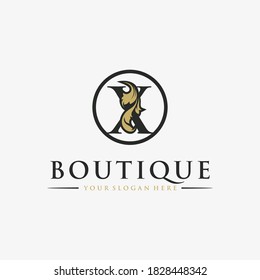 letter X logo luxury vector