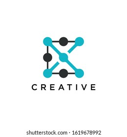 Letter X Logo. minimalist Unique modern geometric creative elegant. Vector icon