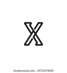 letter X logo modern and abstract illustration