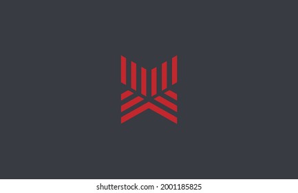Letter X logo monogram, minimal style identity initial logo. Colorful creative gradient lines vector emblem logotype.
