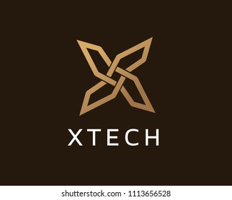 Letter X Logo, Monogram Logo, Symbol, Template Design Vector, Emblem, Design Concept, Creative Symbol, Icon