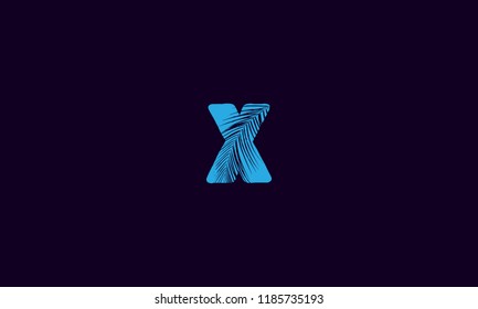 LETTER X LOGO WITH PALM TREE LEAF FOR ILLUSTRATION OR LOGO DESIGN USE