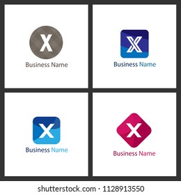 Letter X Logo Set Design