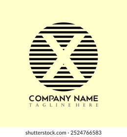 The letter X logo with a simple and elegant style is suitable for use by various companies or for personal use