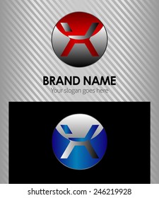 Letter X logo symbol design template elements 