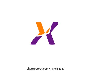 Letter X logo symbol design template elements
