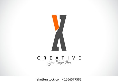 Letter X logo or symbol vector illustration