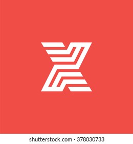 Logo / símbolo de la letra X - icono vector
