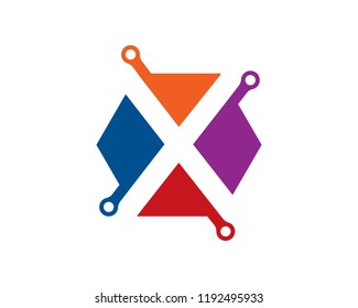 Letter X Logo Template Design Vector, Emblem, Concept Design, Creative Symbol, Icon